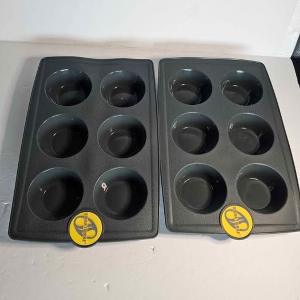 SMARTWARE Silicone Muffin Pans 6-Cup Set of 2 NEW Unused NOS